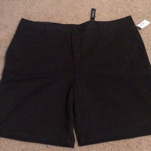 Black classic chino shorts.